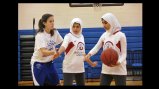 Girls received instruction on defensive stances at Marymount University in Arlington, Virginia.