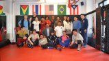 Mongolian Wrestlers pose with Hugh Dugan of the U.S. Mission to the United Nations after training with Jonas Serrano of Phyt Condition in New York City.