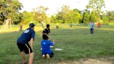 English Teaching Assistant Blair Daly in Malaysia coaching his team at Tengku Ampuan Intan Secondary School in 2011.