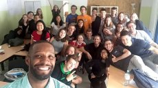 Andre with a group of people