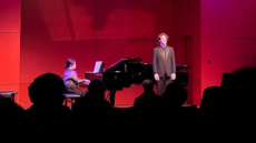 Mario delivering an opera performance.