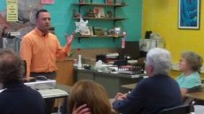 Teachers of Critical Languages Program Alumnus Ez Eldin Salem addresses a group of teachers in Wisconsin.